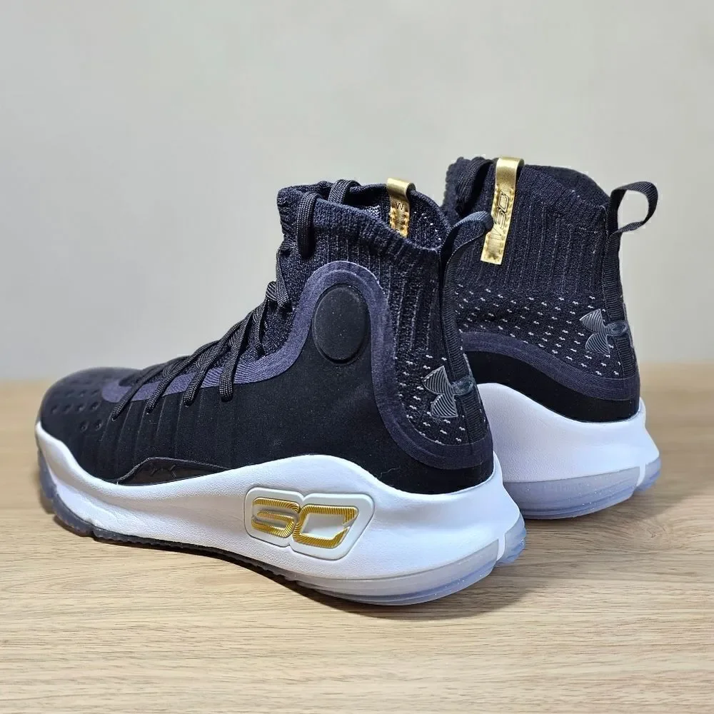 Under Armour Curry 4 'More Dimes' Women's Shoes 9.5 1298306-001 Black Gold White